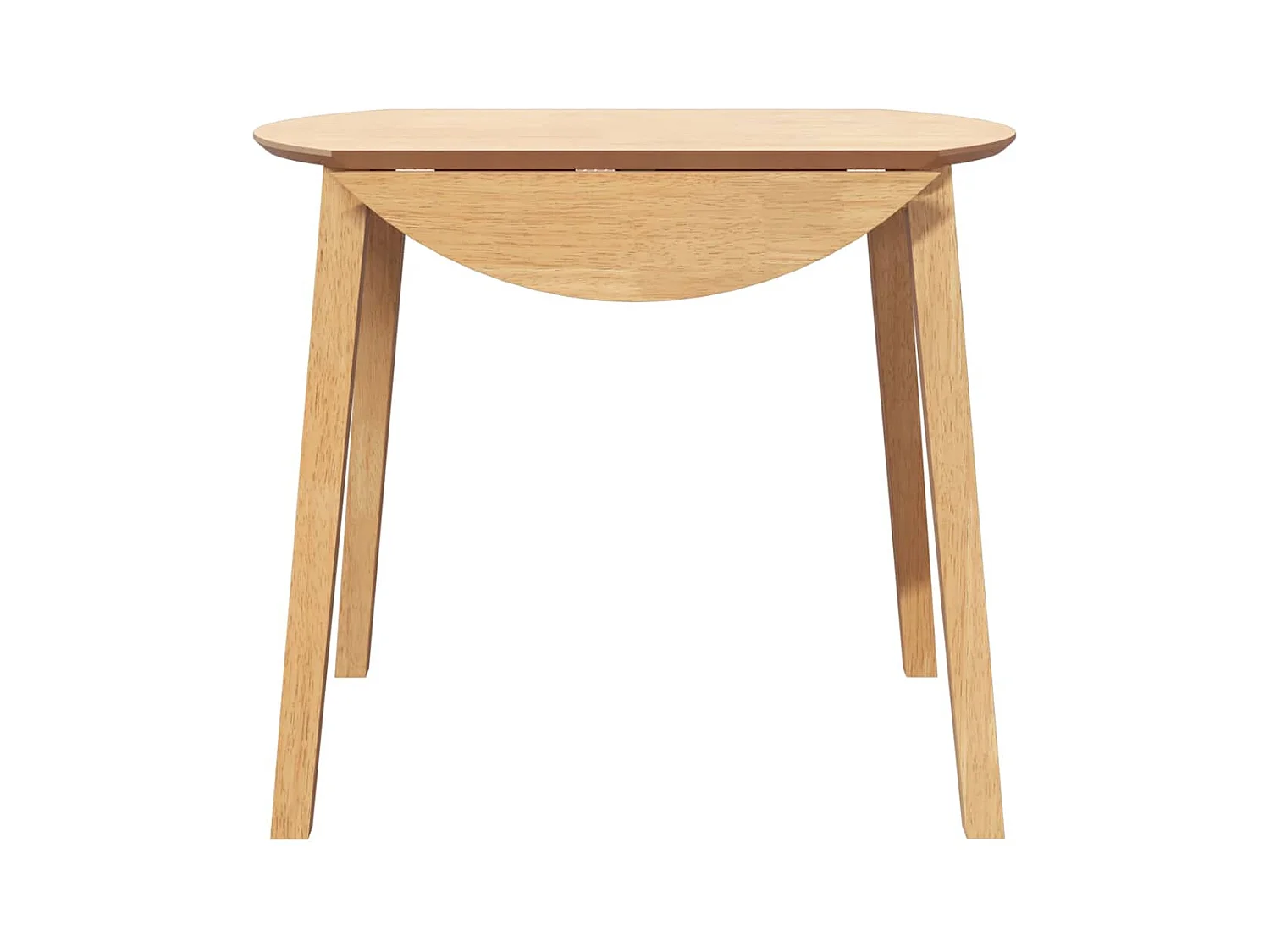 Table à manger naturel bois massif et caoutchouc