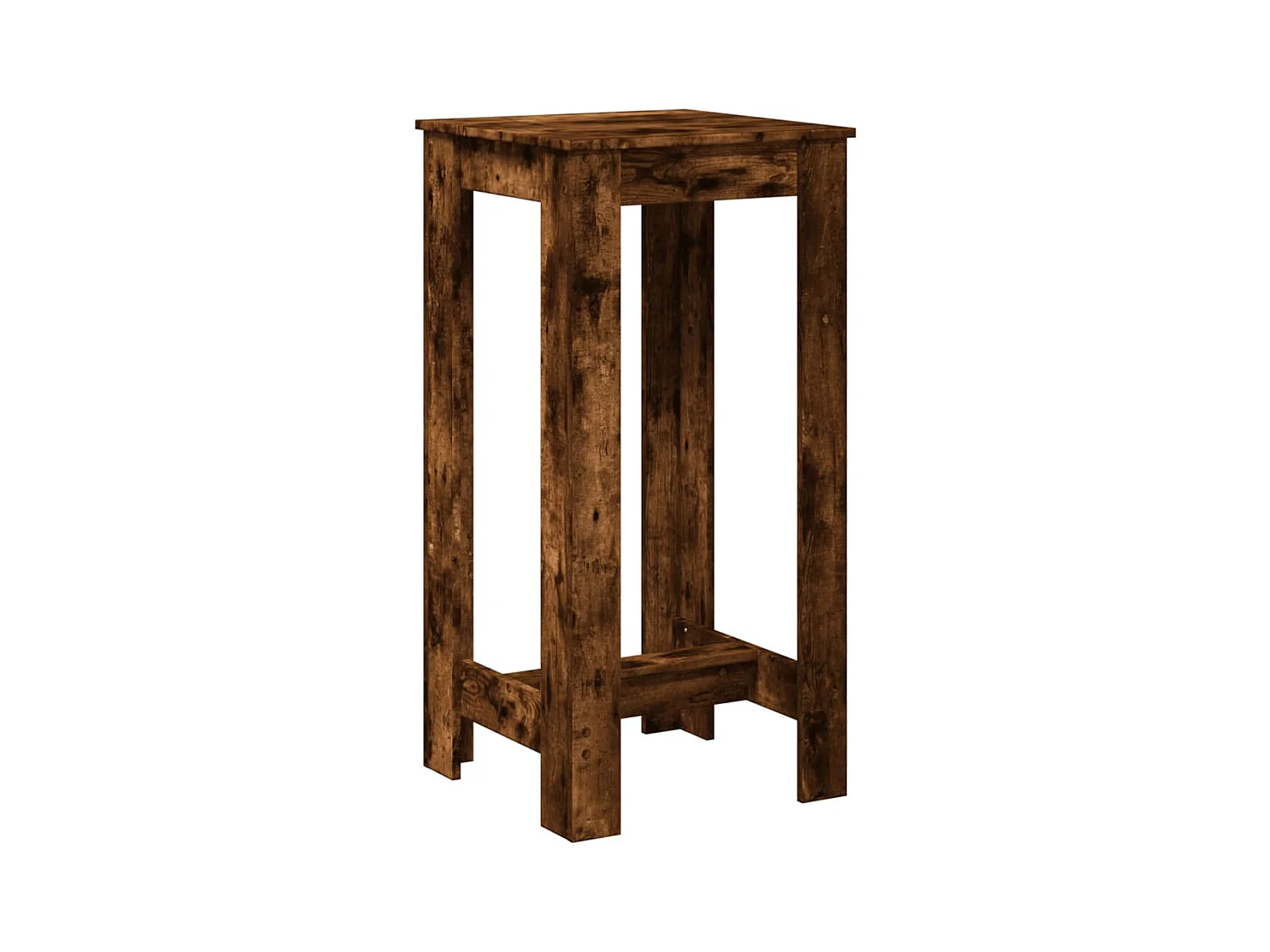 Table de bar chêne fumé 51x50x103,5 cm bois d'ingénierie