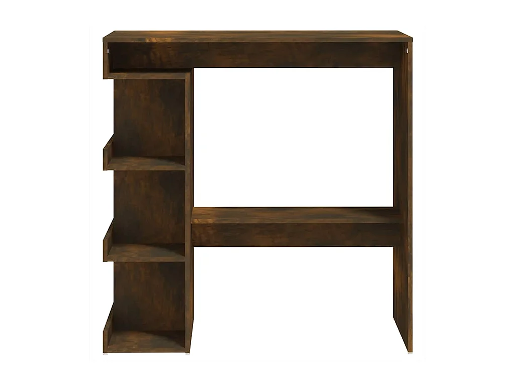 Table de bar et étagère de rangement chêne fumé bois ingénierie