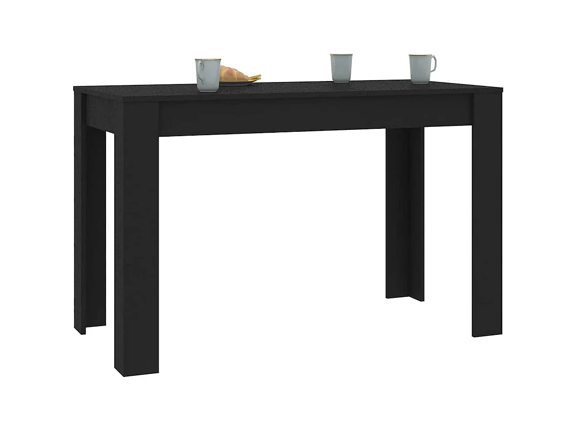 Table de salle à manger Noir 120 x 60 x 76 cm Bois d'ingénierie