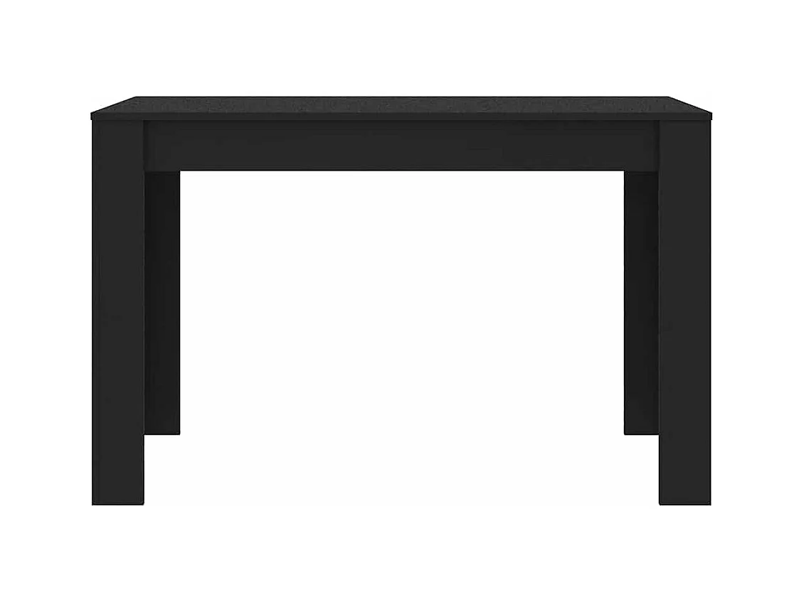 Zwarte eettafel 120 x 60 x 76 cm bewerkt hout