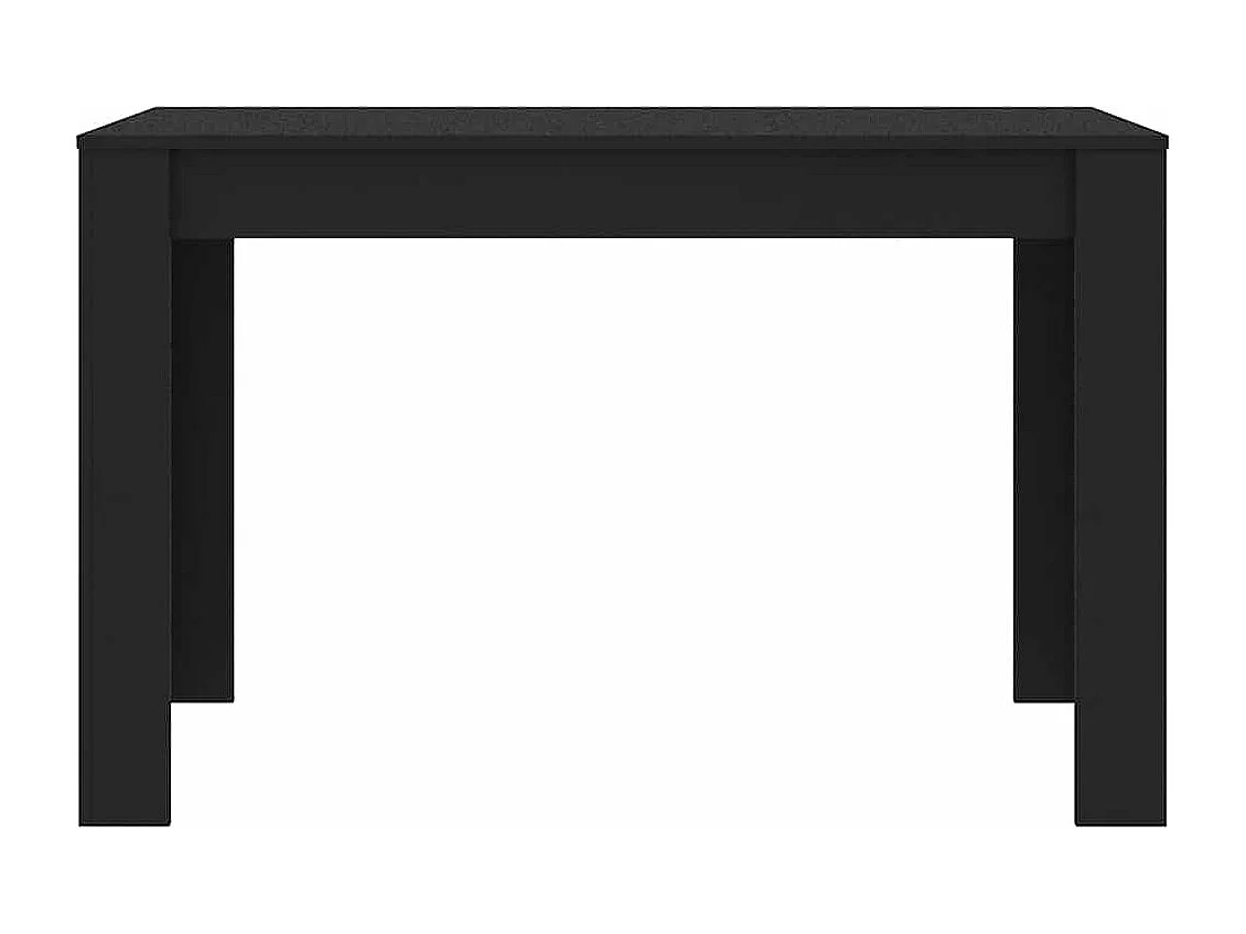 Mesa de comedor negra de 120 x 60 x 76 cm de madera de ingeniería