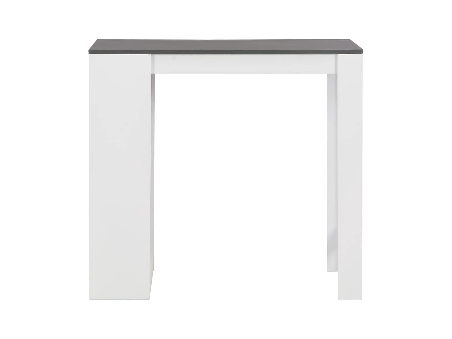 Table de bar avec étagère Blanc 110x50x103 cm