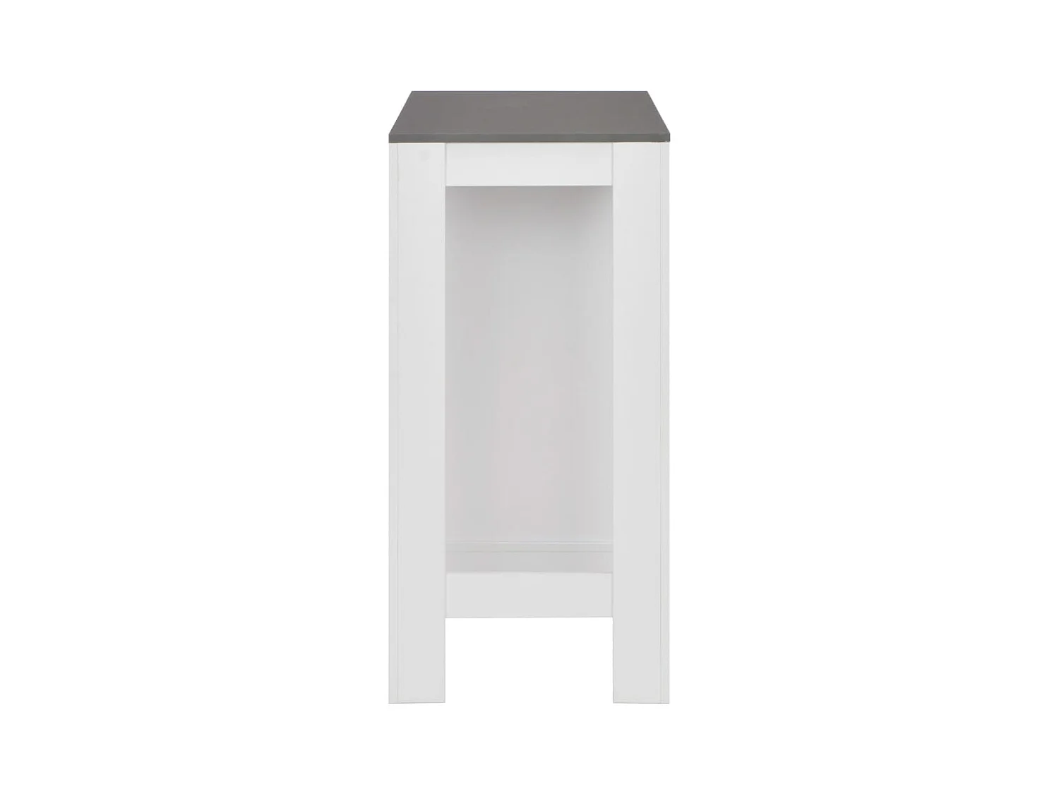 Table de bar avec étagère Blanc 110x50x103 cm
