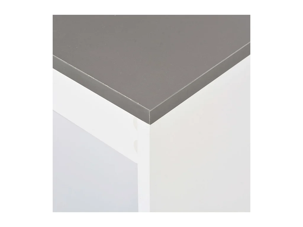 Table de bar avec étagère Blanc 110x50x103 cm