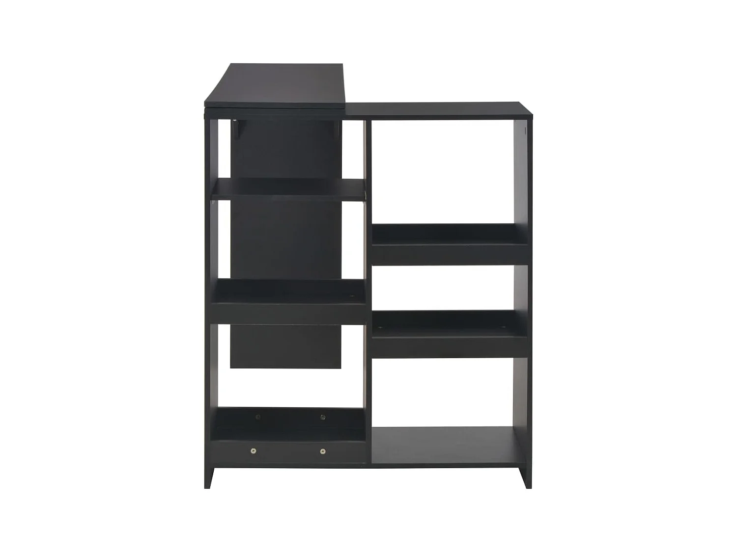 Table de bar avec tablette amovible Noir 138x39x110 cm