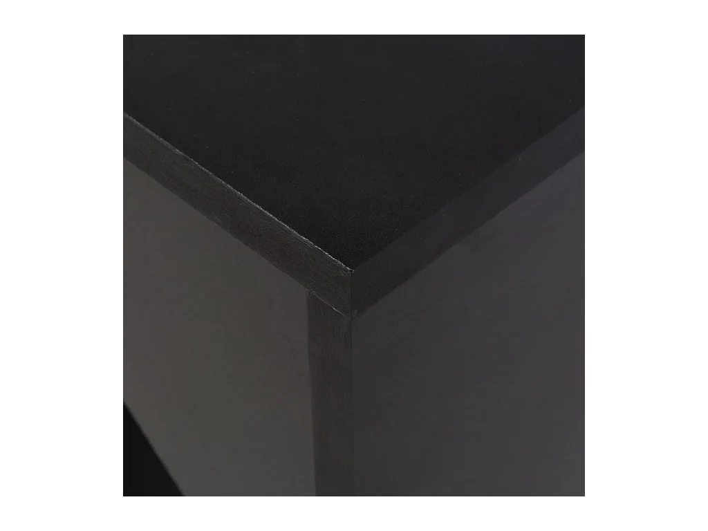 Table de bar avec tablette amovible Noir 138x39x110 cm