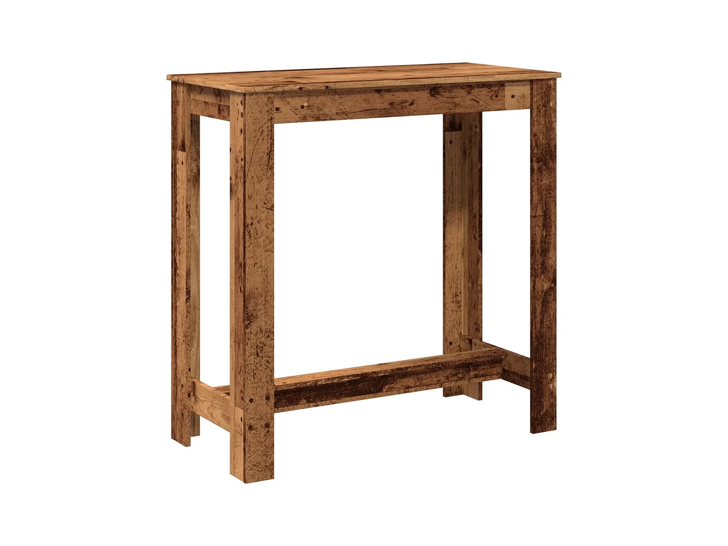 Table de bar vieux bois 102x50x103,5 cm bois d'ingénierie