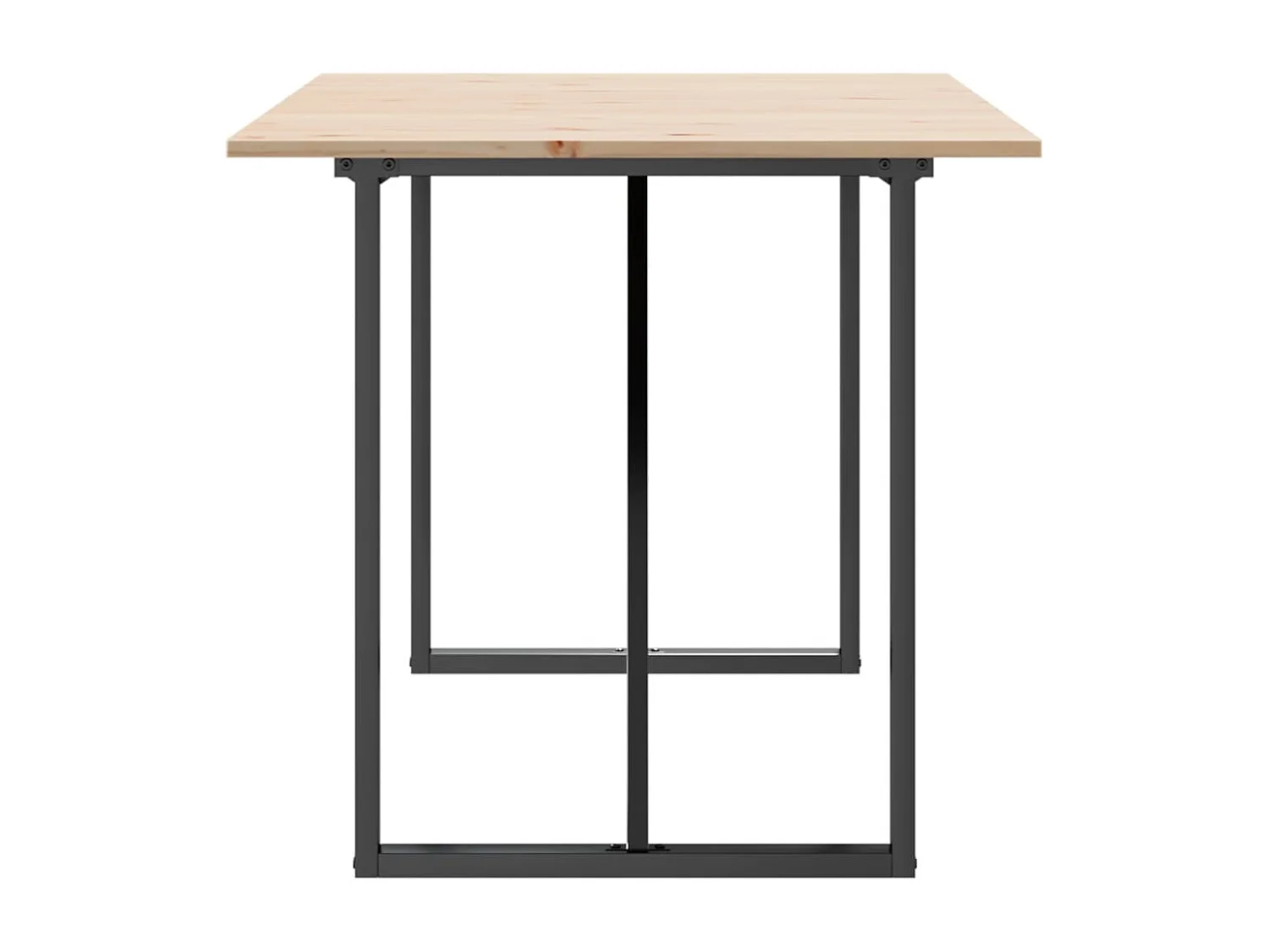 Mesa de comedor O-frame 140x80x75 cm madera maciza de pino acero