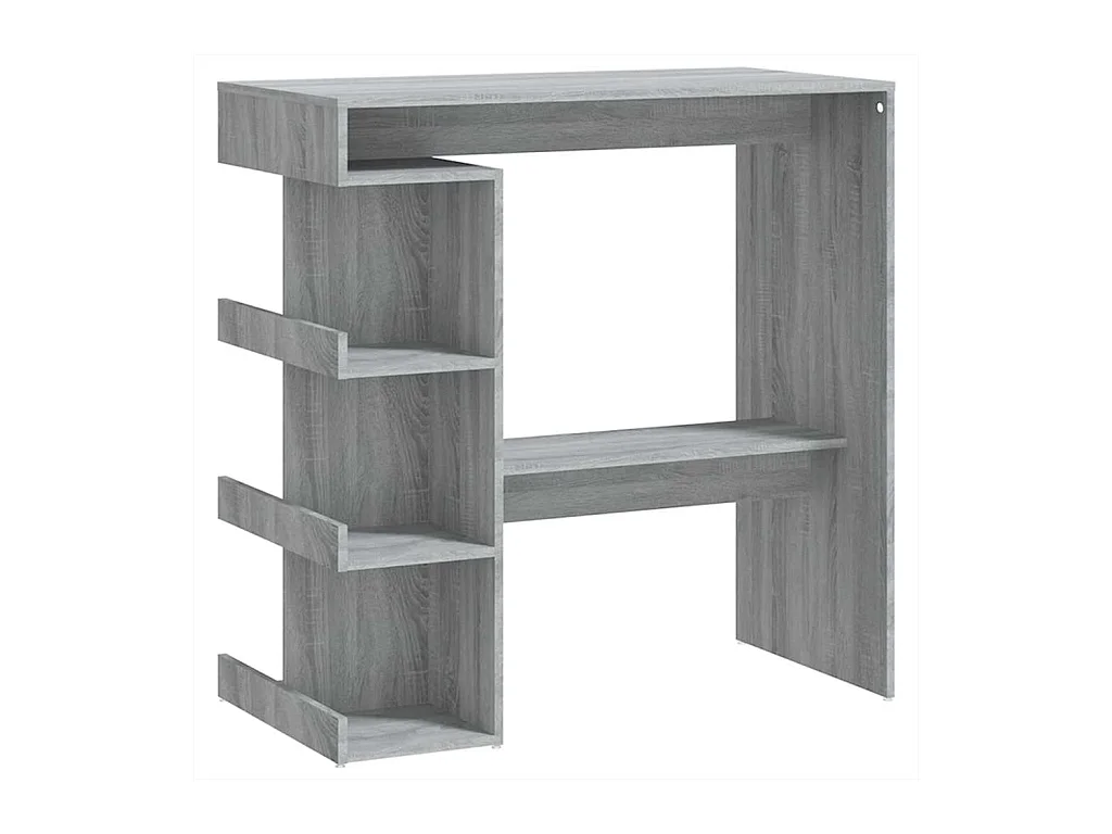 Table de bar et étagère de rangement Sonoma gris 100x50x101,5cm