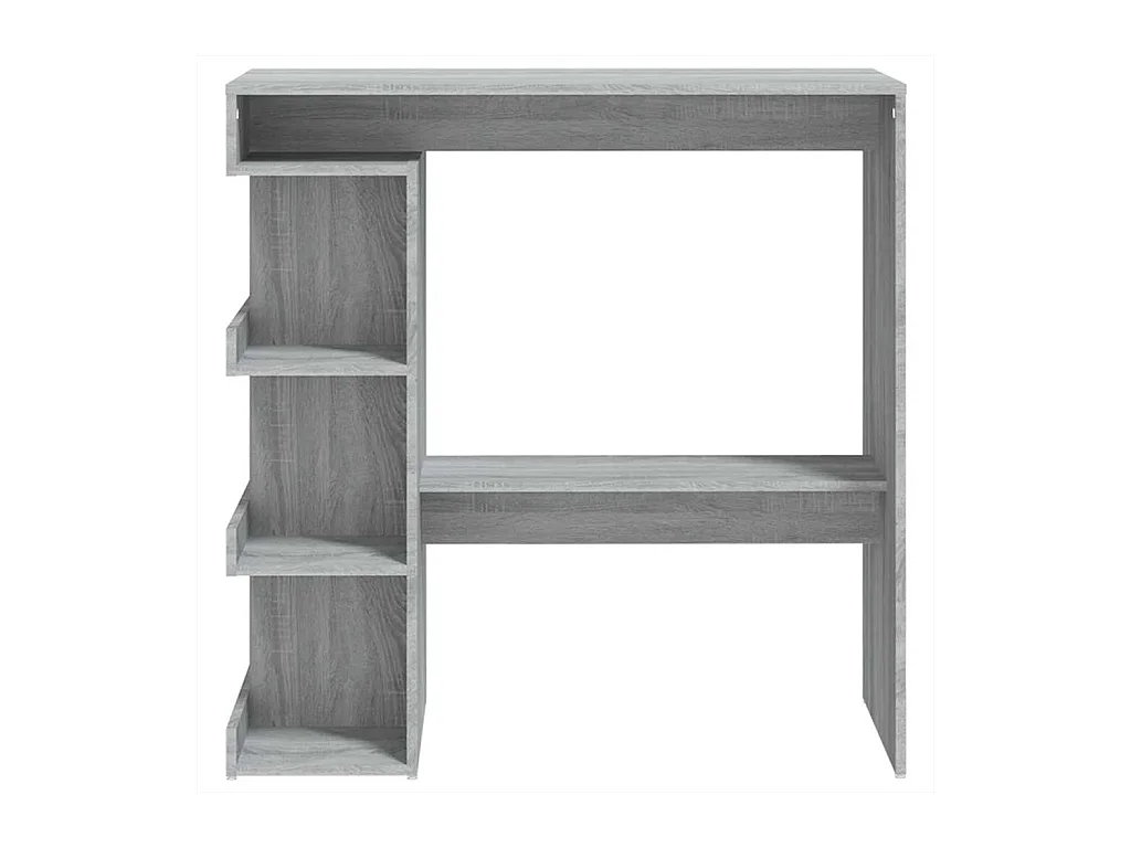 Table de bar et étagère de rangement Sonoma gris 100x50x101,5cm
