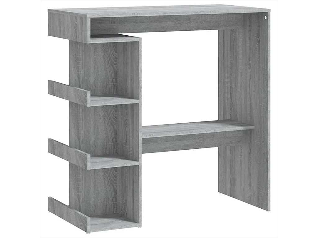 Mesa de bar y estante de almacenamiento Sonoma gris 100 x 50 x 101,5 cm