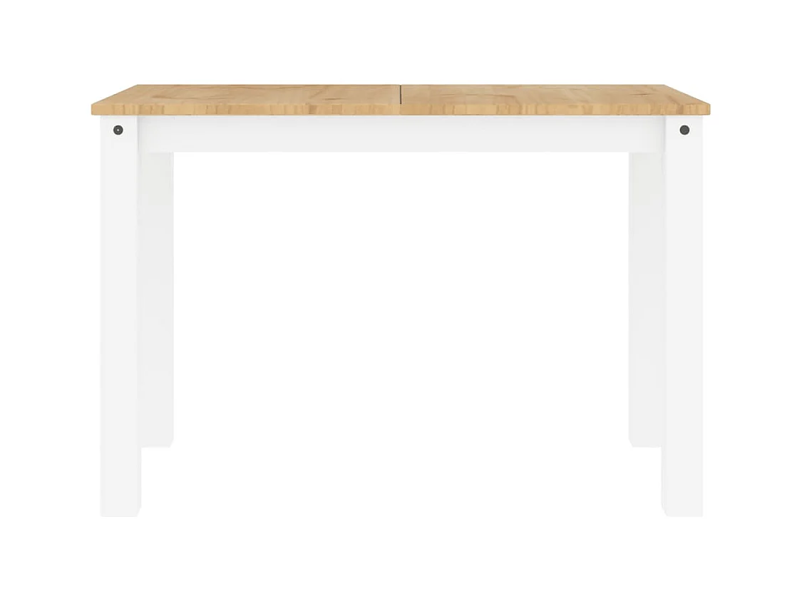 Table à manger Panama blanc 117x60x75 cm bois massif de pin