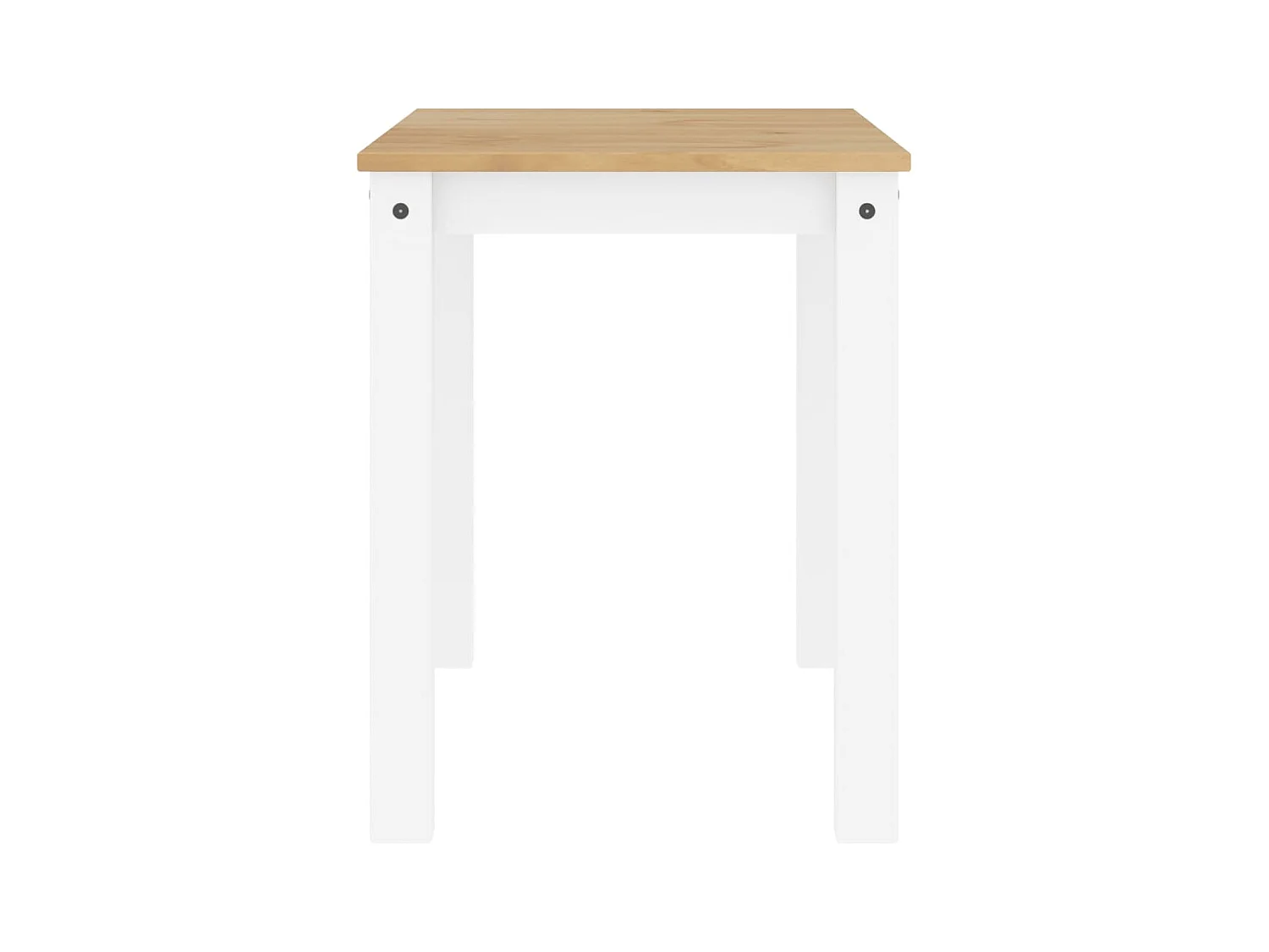 Table à manger Panama blanc 117x60x75 cm bois massif de pin