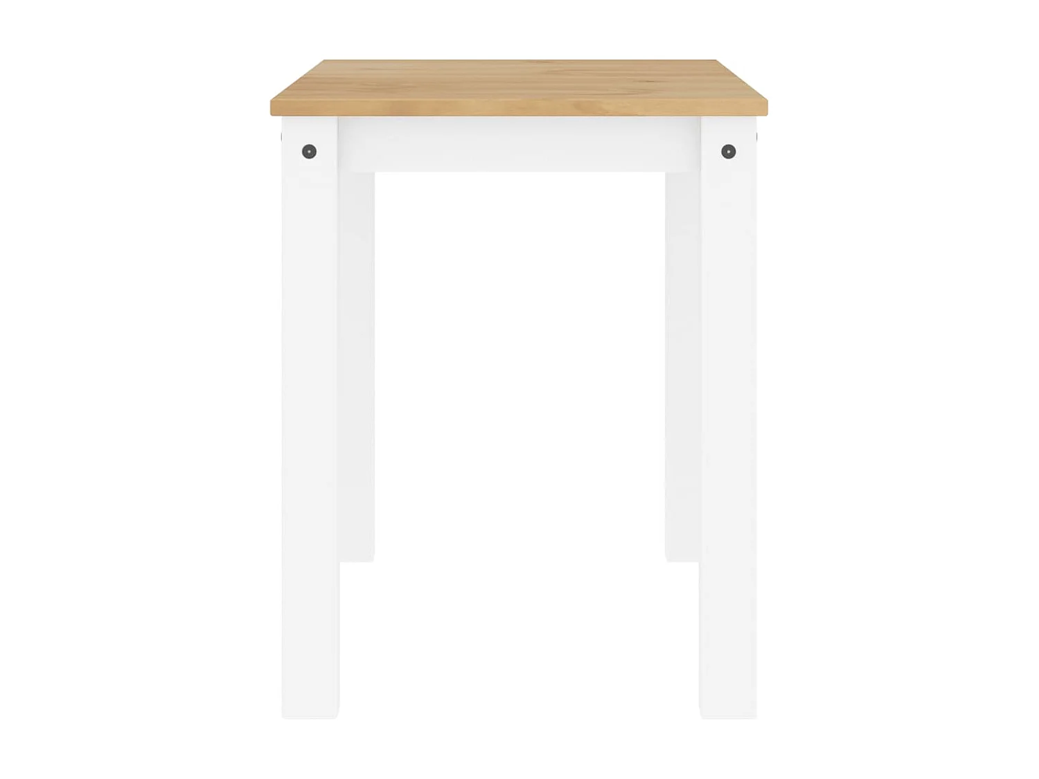 Mesa de comedor Panamá blanca 117x60x75 cm madera maciza de pino