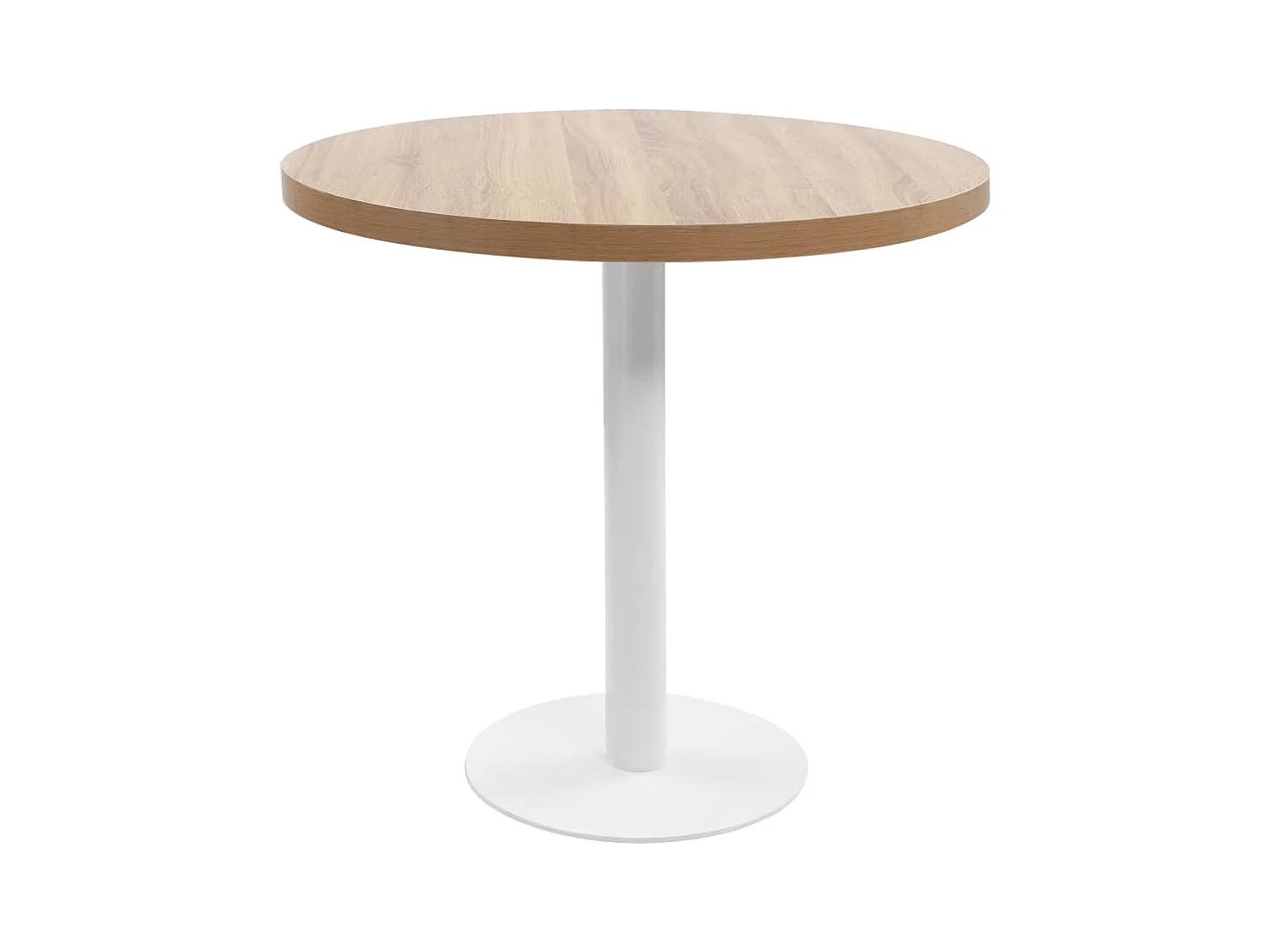 Mesa de bistró marrón claro de MDF de 80 cm