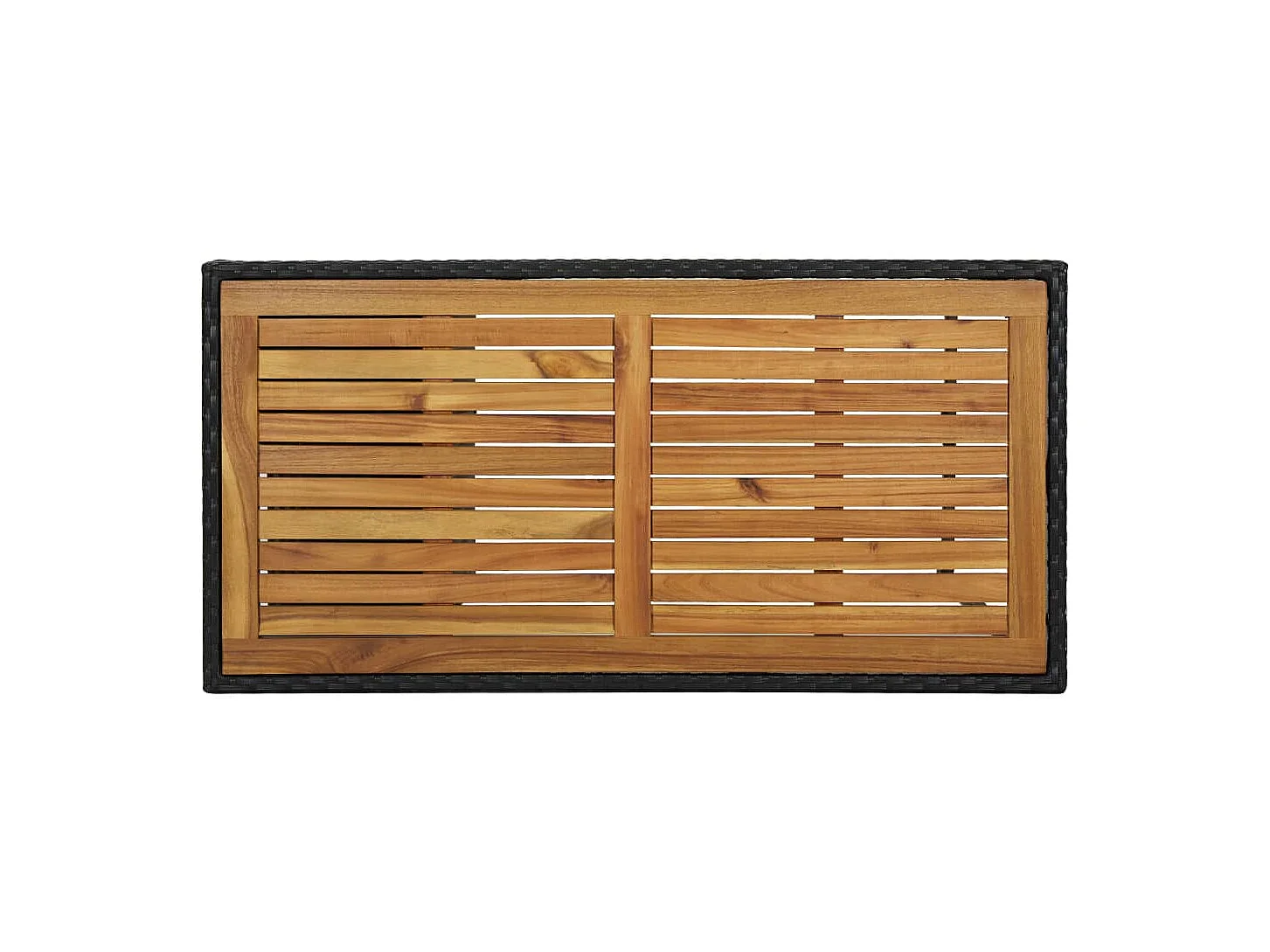 Table de bar avec rangement Noir 120x60x110 cm Résine tressée