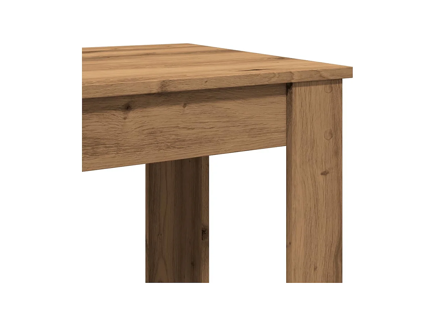 Table de bar chêne artisanal 102x50x103,5 cm bois d'ingénierie