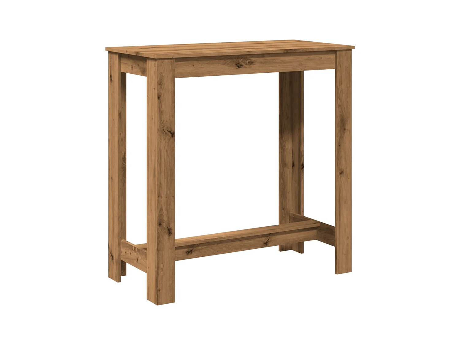 Table de bar chêne artisanal 102x50x103,5 cm bois d'ingénierie