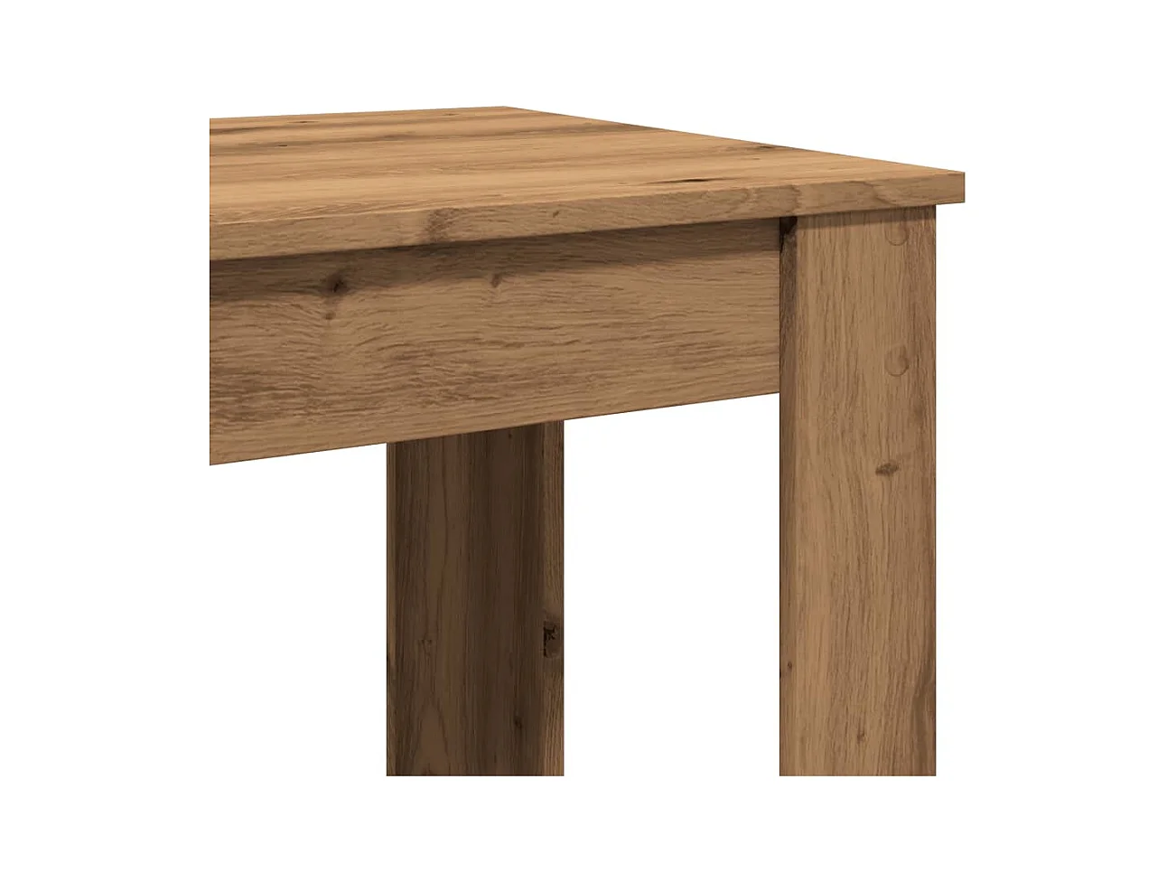 Table de bar chêne artisanal 102x50x103,5 cm bois d'ingénierie