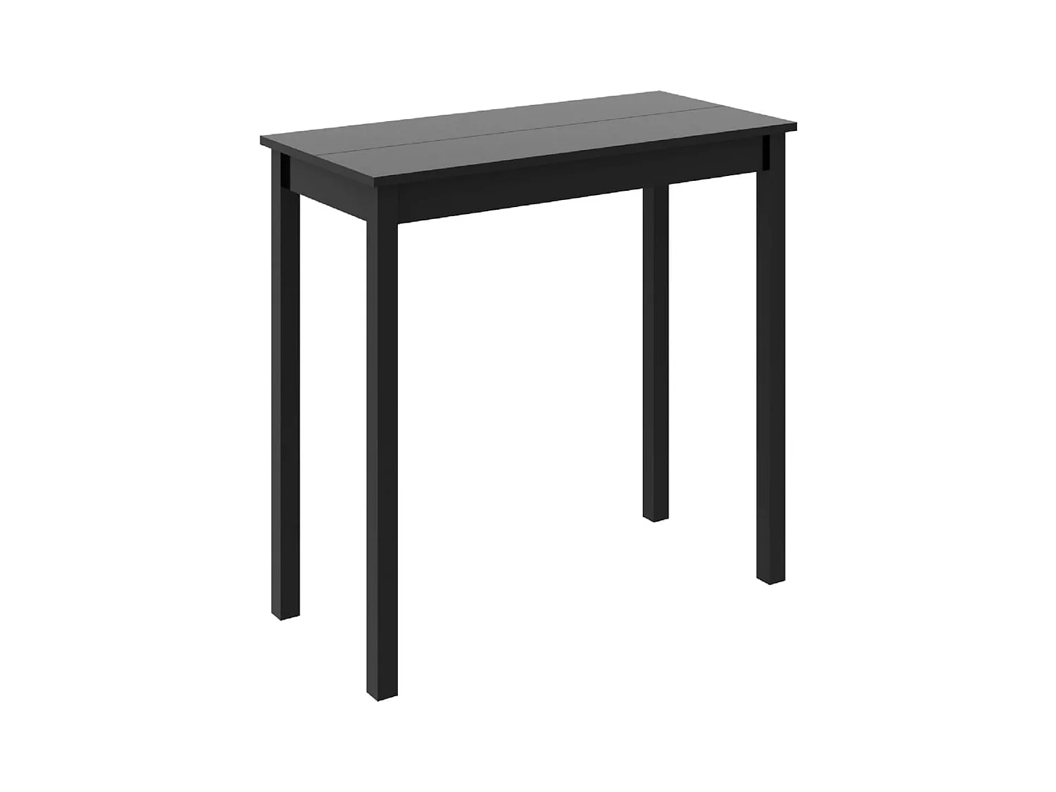 Table de bar MDF noir 115x55x107 cm