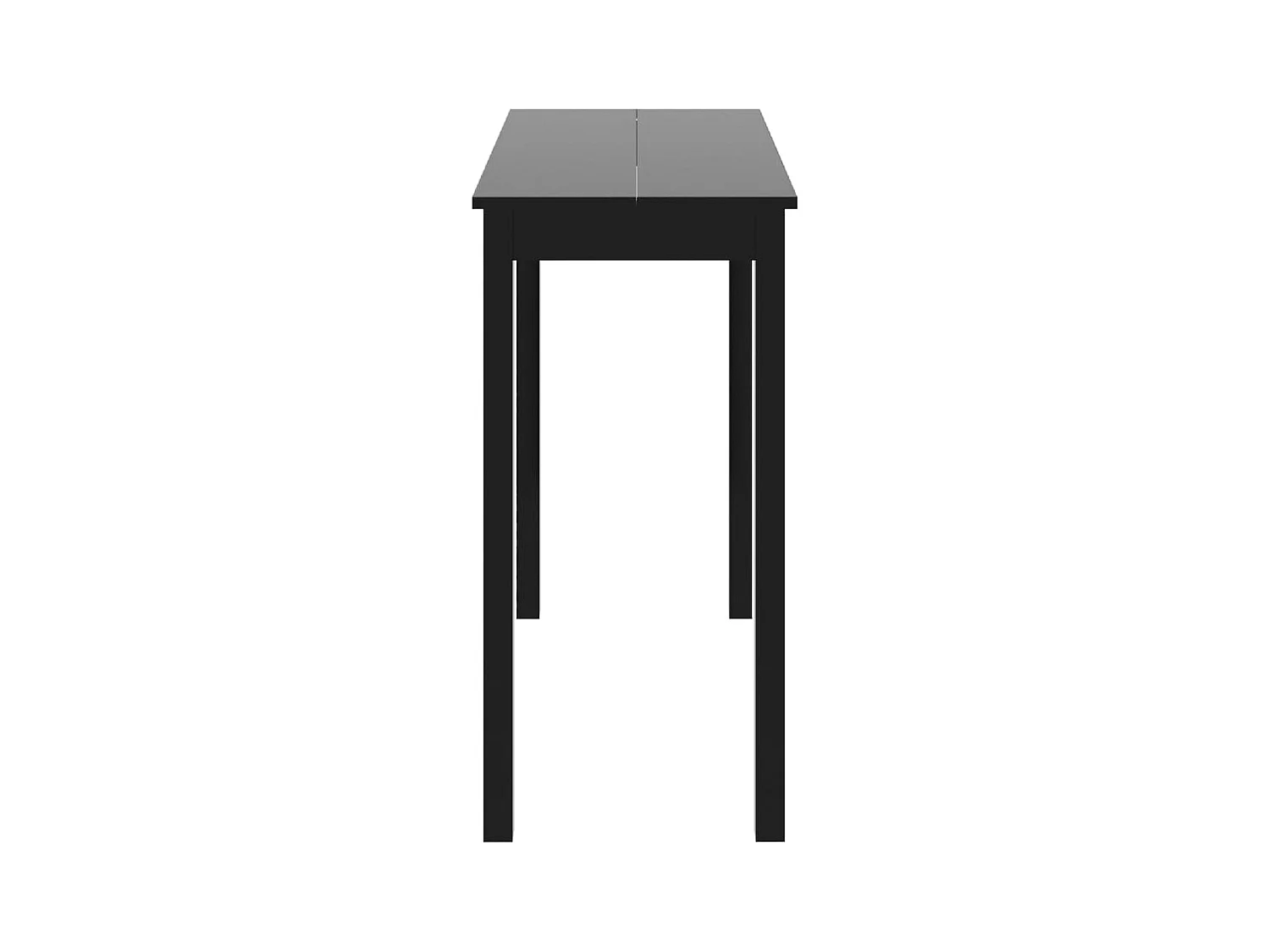 Table de bar MDF noir 115x55x107 cm