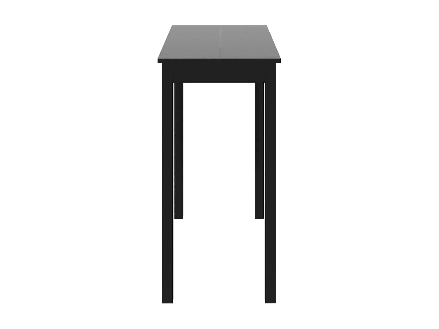 Table de bar MDF noir 115x55x107 cm