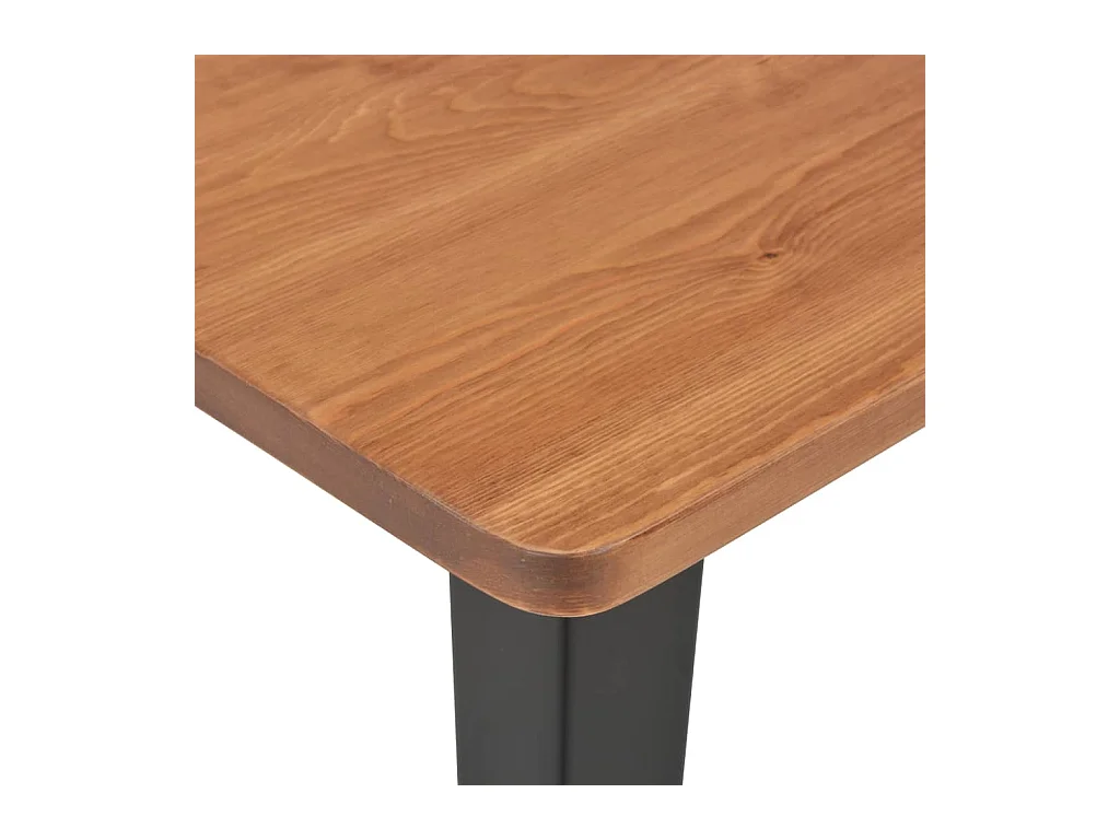 Table de bar Noir 60x60x108 cm Pinède et acier