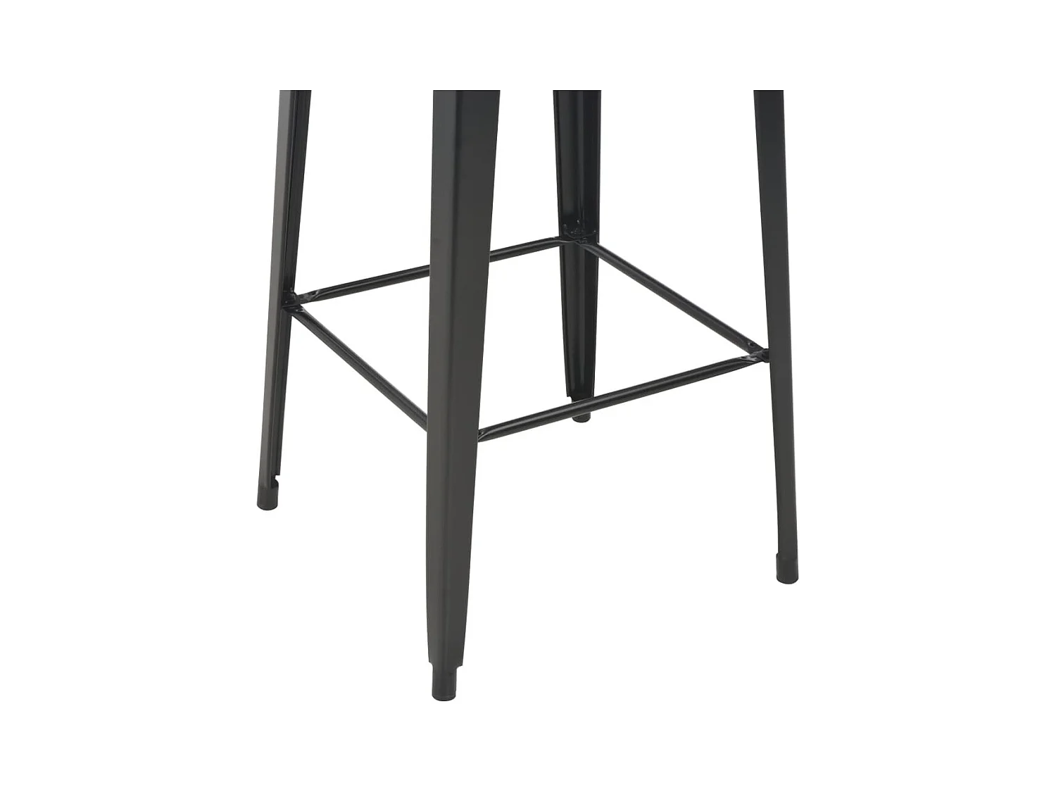 Table de bar Noir 60x60x108 cm Pinède et acier