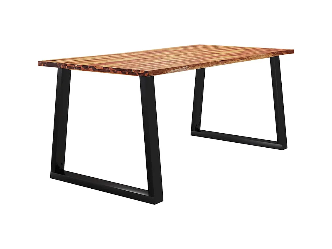 Table à manger 180x90x75 cm bois d'acacia solide à bord vif