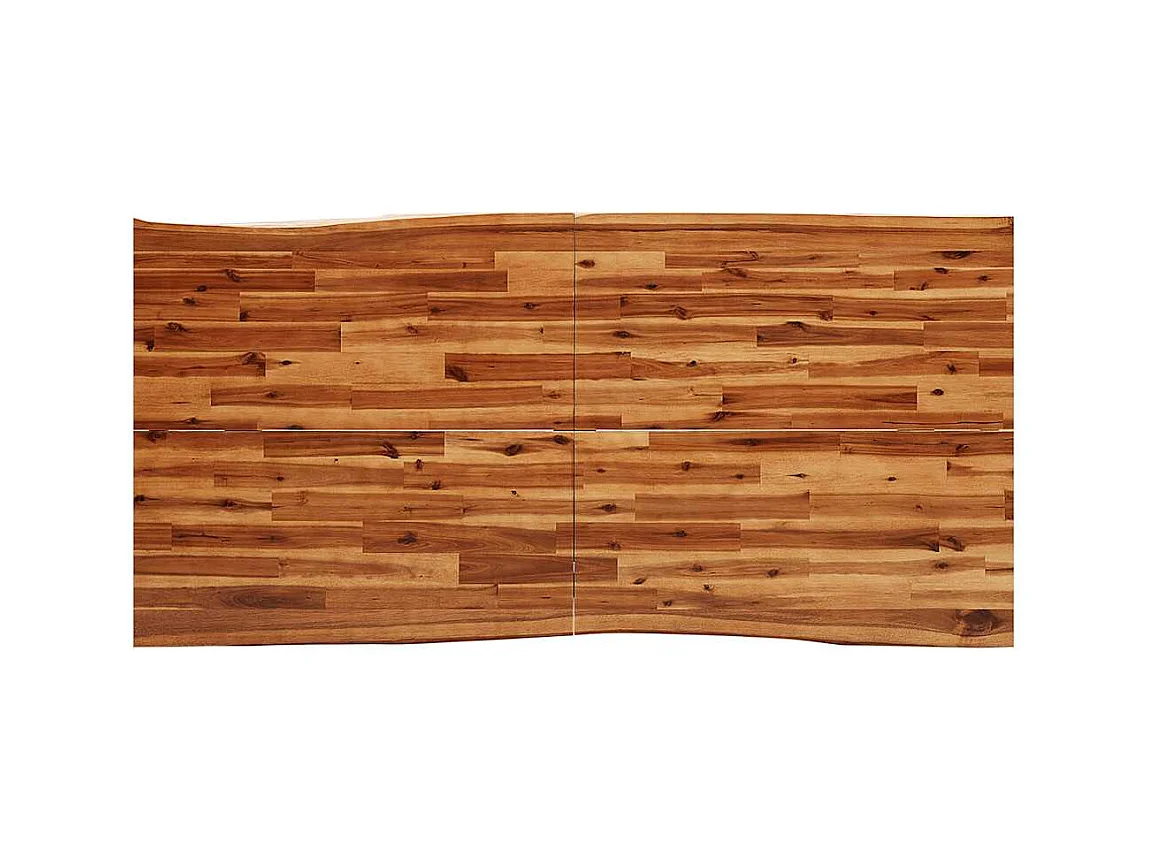 Table à manger 180x90x75 cm bois d'acacia solide à bord vif