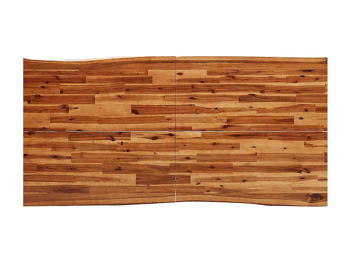 Mesa de comedor 180x90x75 cm madera maciza de acacia con canto vivo
