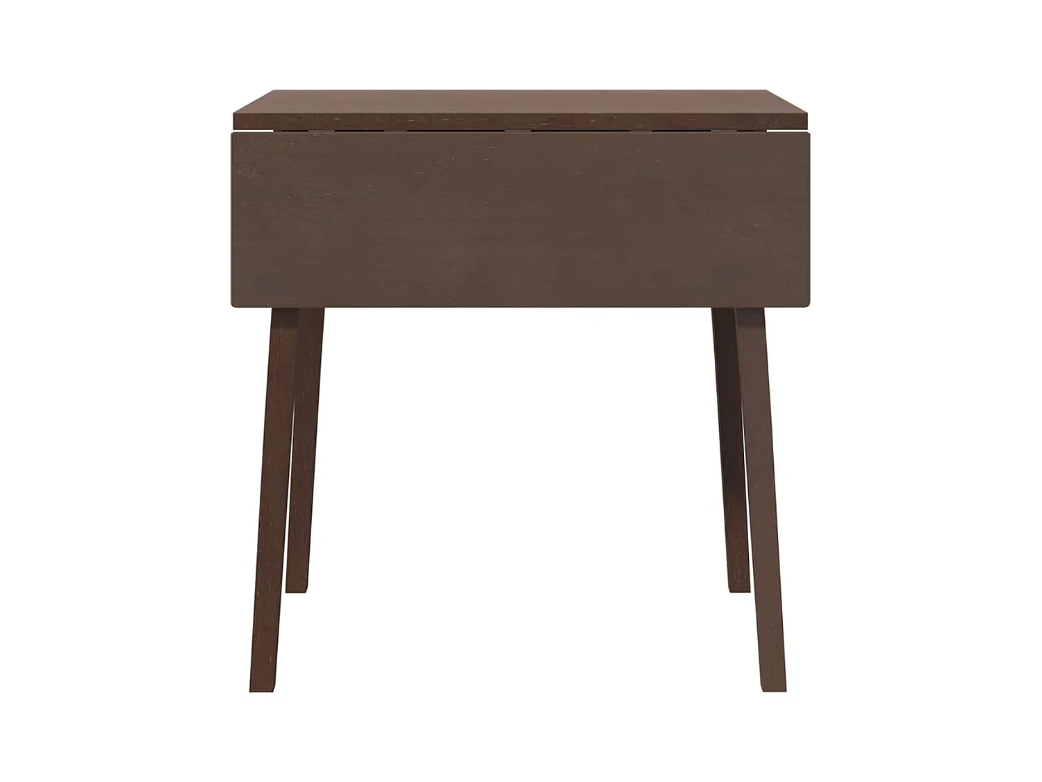 Table à manger marron bois massif et caoutchouc