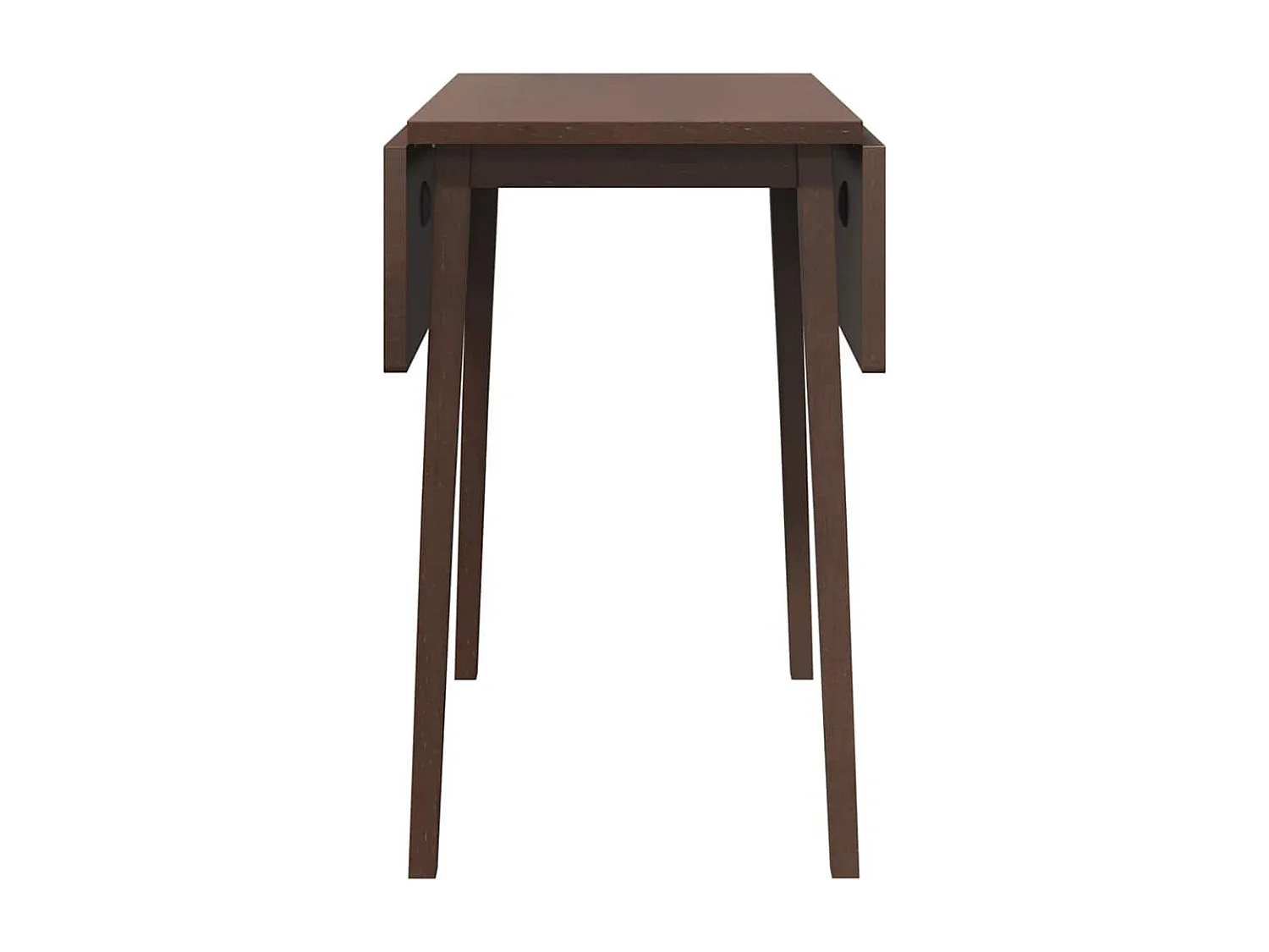 Mesa de comedor de madera maciza marrón y caucho