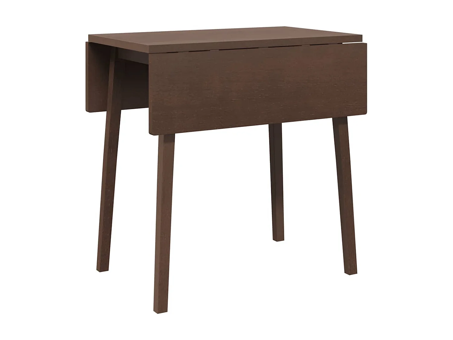 Mesa de comedor de madera maciza marrón y caucho