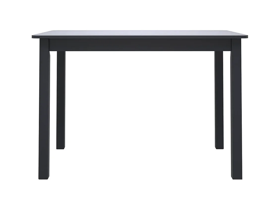 Table de salle à manger Noir 114x71x75 cm Bois d'hévéa massif