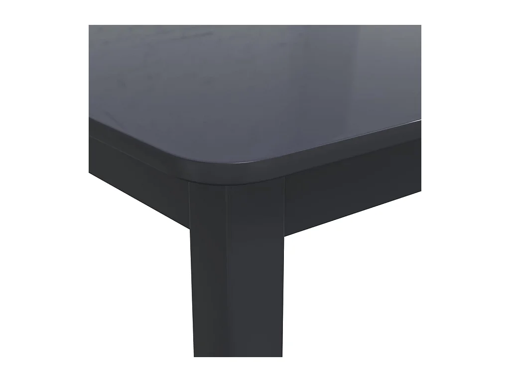 Table de salle à manger Noir 114x71x75 cm Bois d'hévéa massif