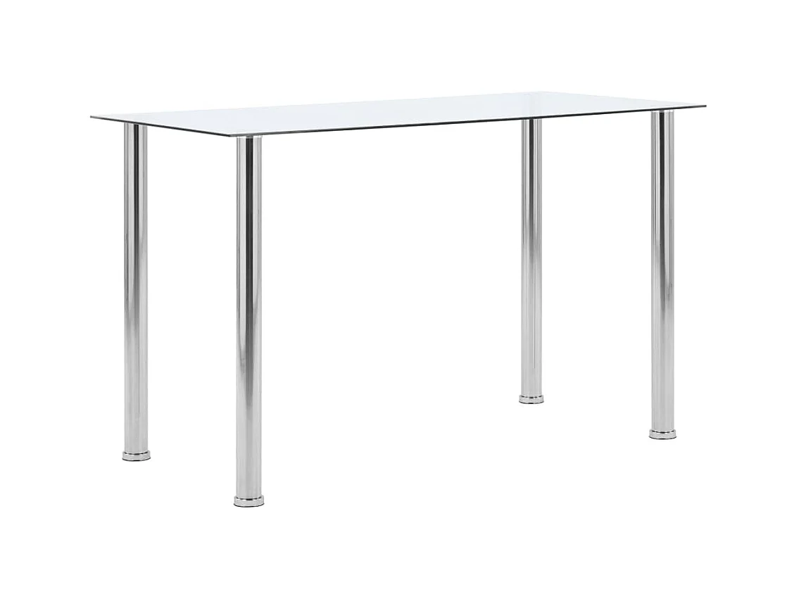 Mesa de comedor transparente 120x60x75 cm Cristal templado