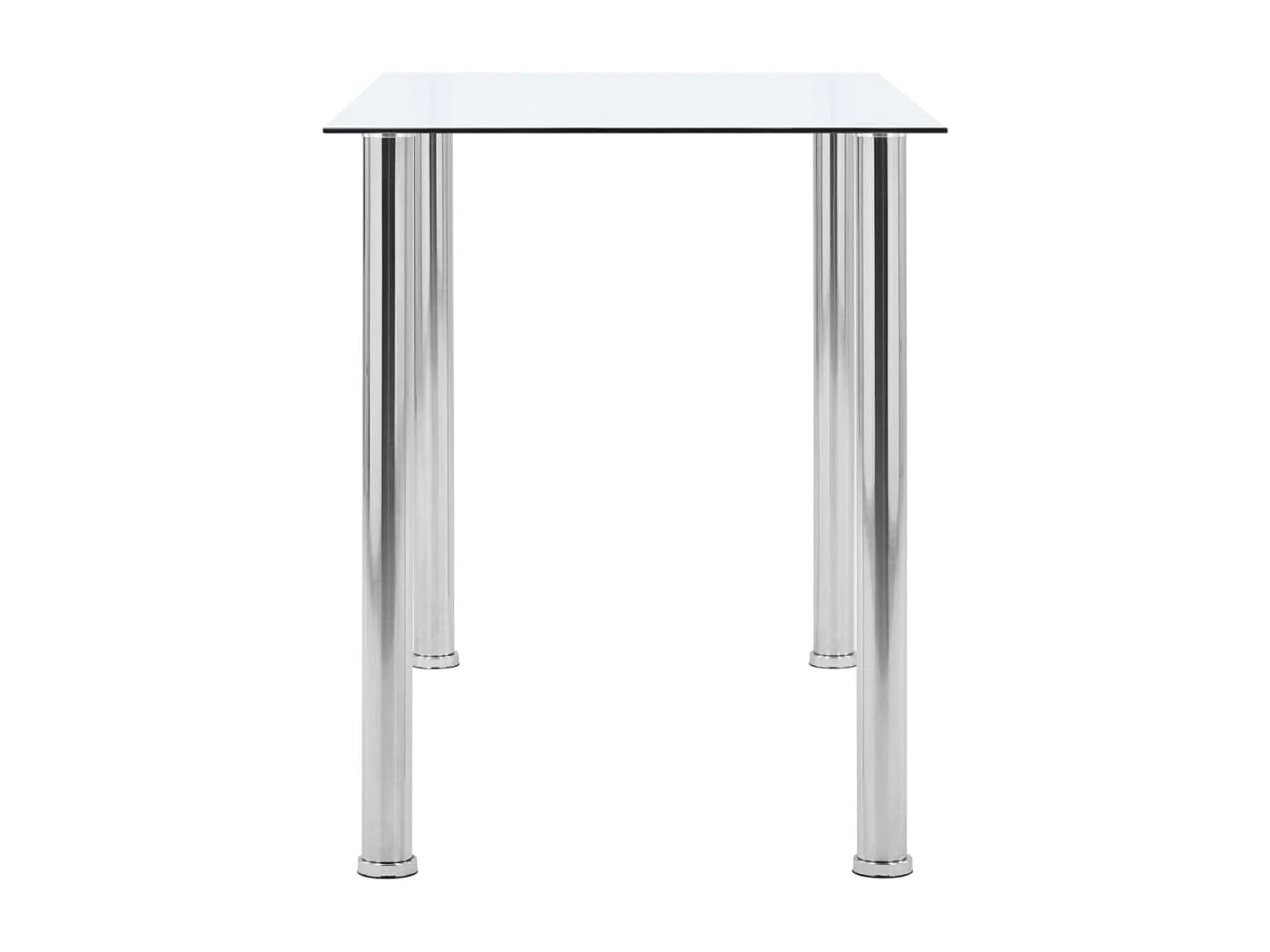 Mesa de comedor transparente 120x60x75 cm Cristal templado