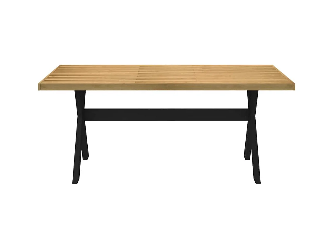 Table à manger NOAIN pieds en forme de X 180x90x75cm massif pin