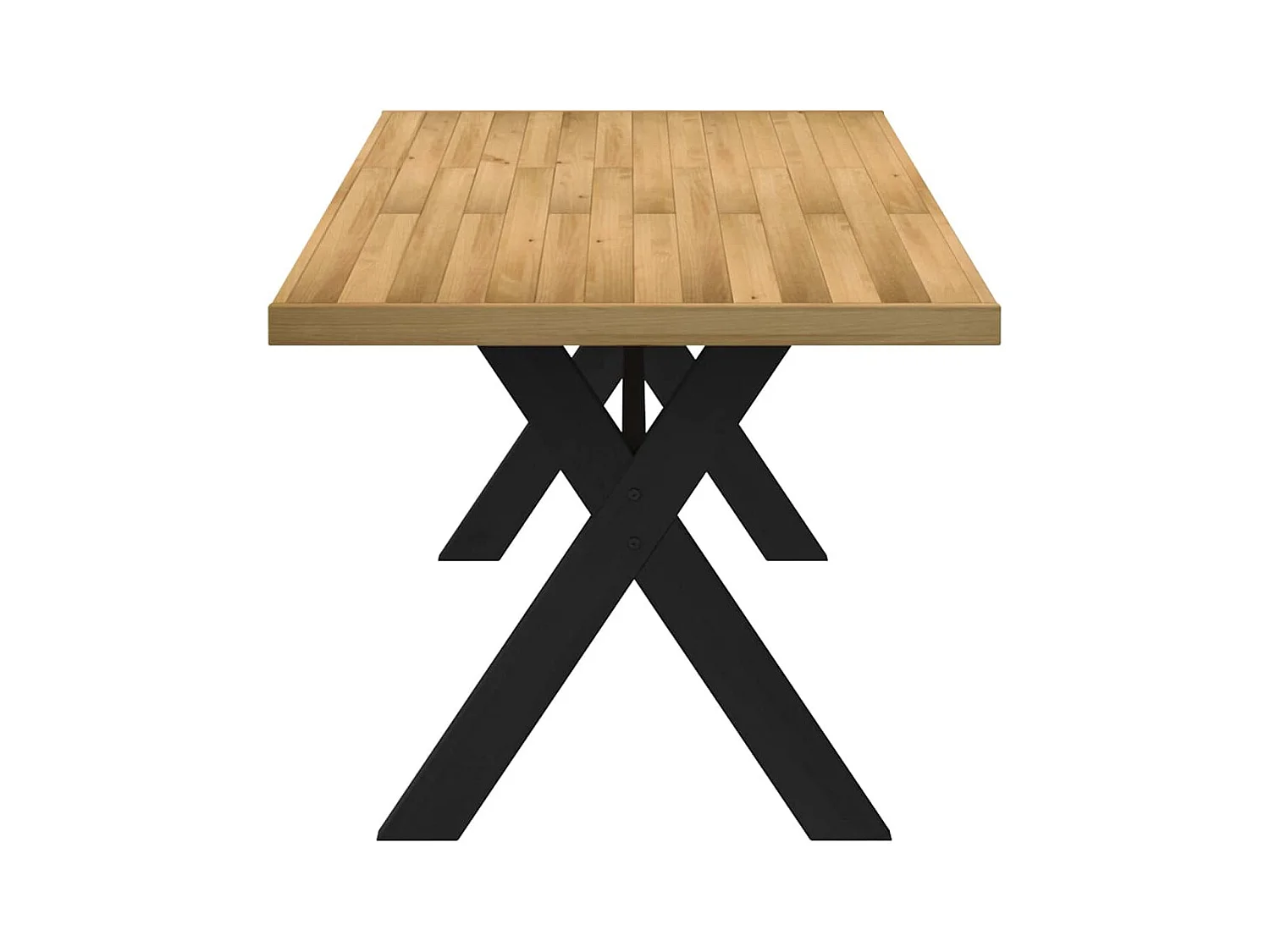 Table à manger NOAIN pieds en forme de X 180x90x75cm massif pin