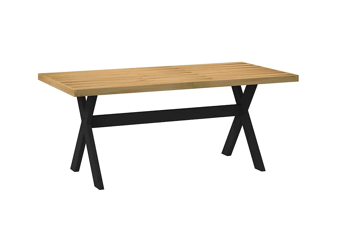 Table à manger NOAIN pieds en forme de X 180x90x75cm massif pin