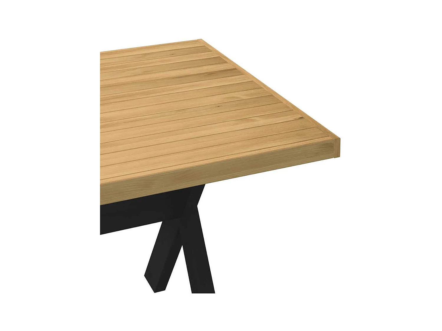 Table à manger NOAIN pieds en forme de X 180x90x75cm massif pin