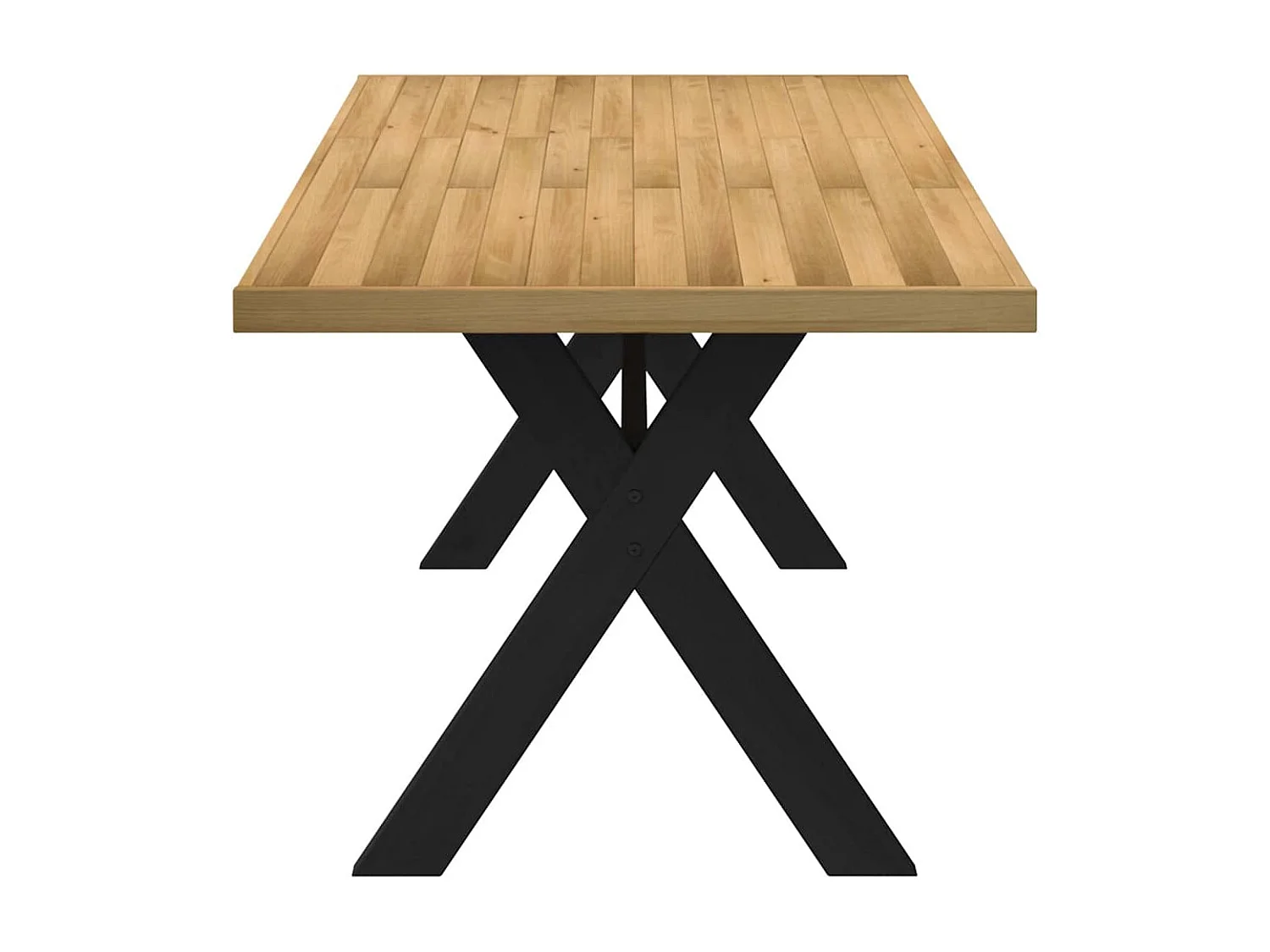 Mesa de comedor NOAIN con patas en forma de X 180x90x75cm pino macizo