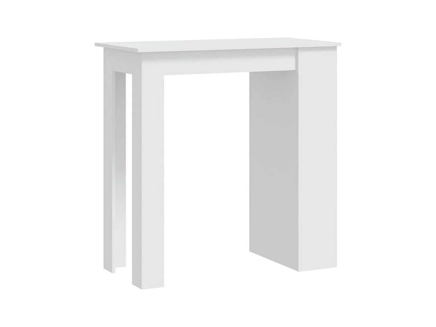 Table de bar rangement Blanc 102x50x103,5 cm Bois d'ingénierie