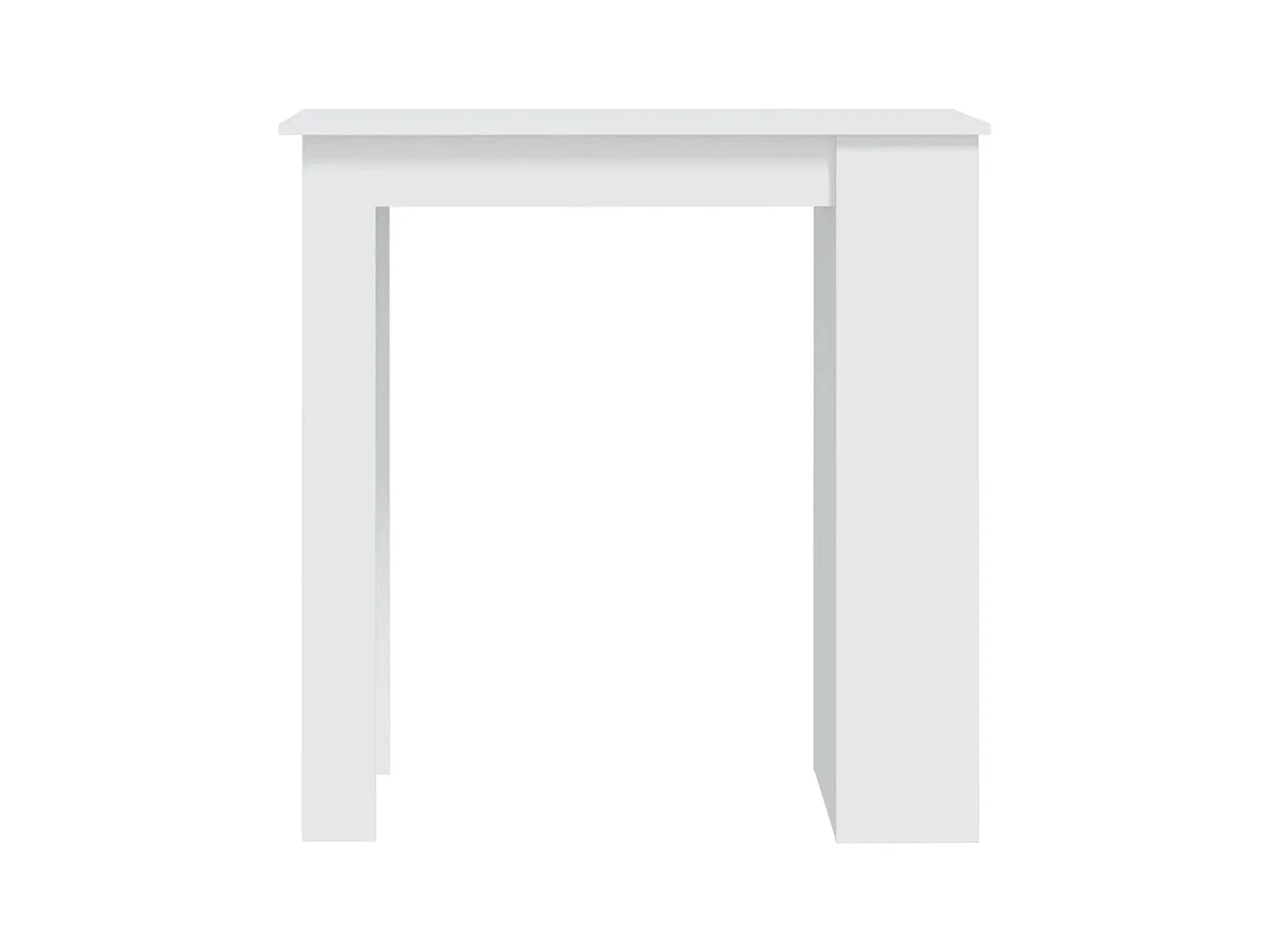 Table de bar rangement Blanc 102x50x103,5 cm Bois d'ingénierie