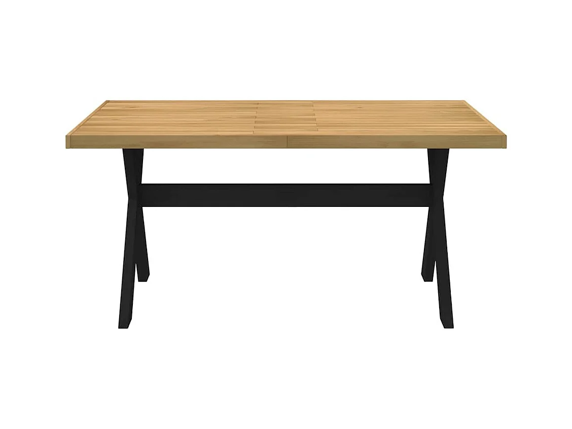 Table à manger NOAIN pieds en forme de X 160x90x75cm massif pin