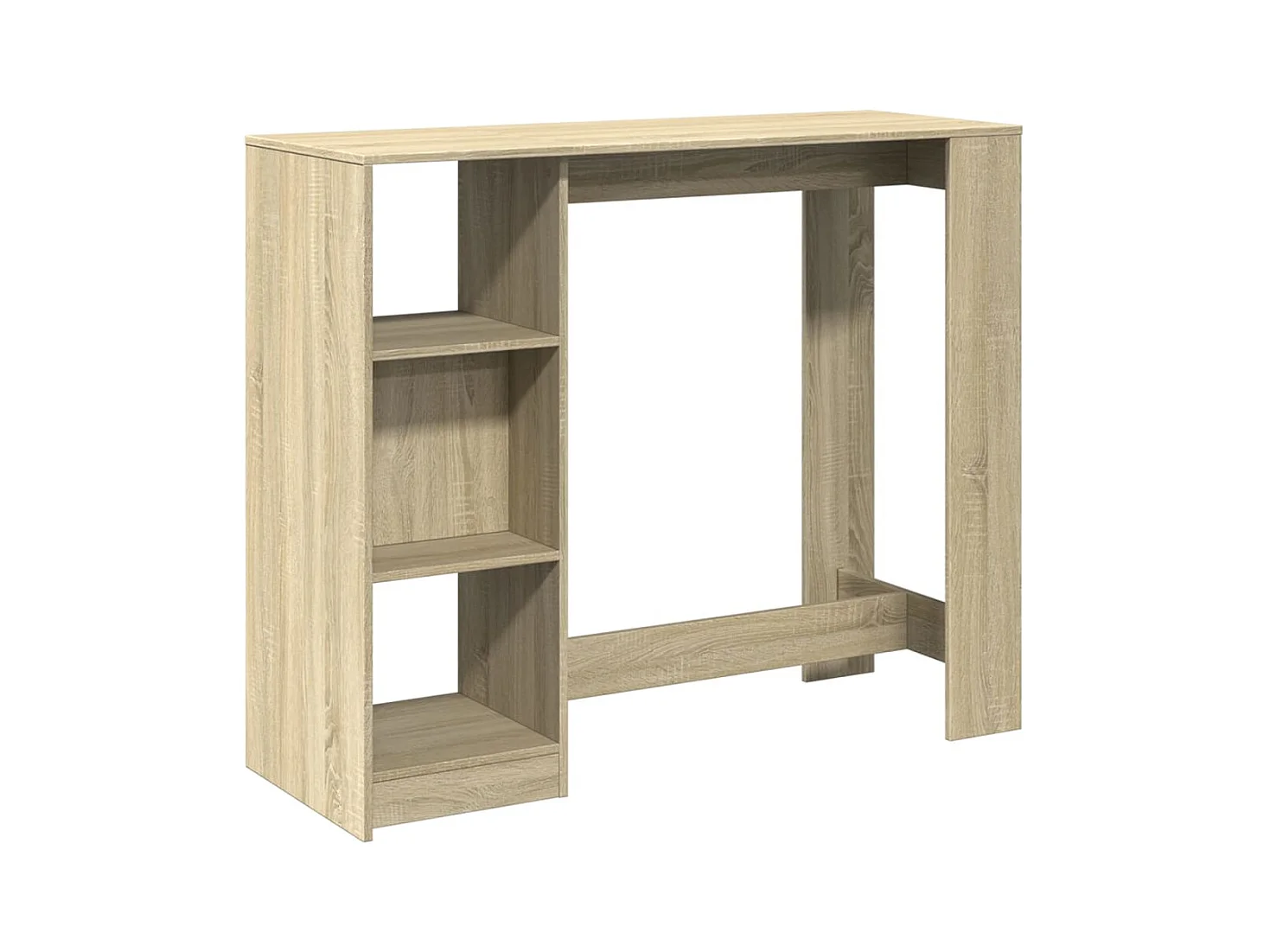 Table de bar avec étagère chêne sonoma bois d'ingénierie