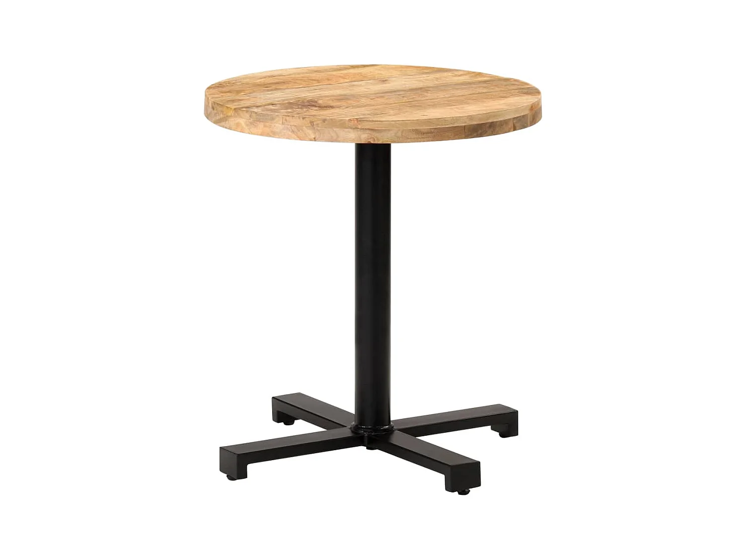 Table de bistro Ronde Ø70x75 cm Bois de manguier brut