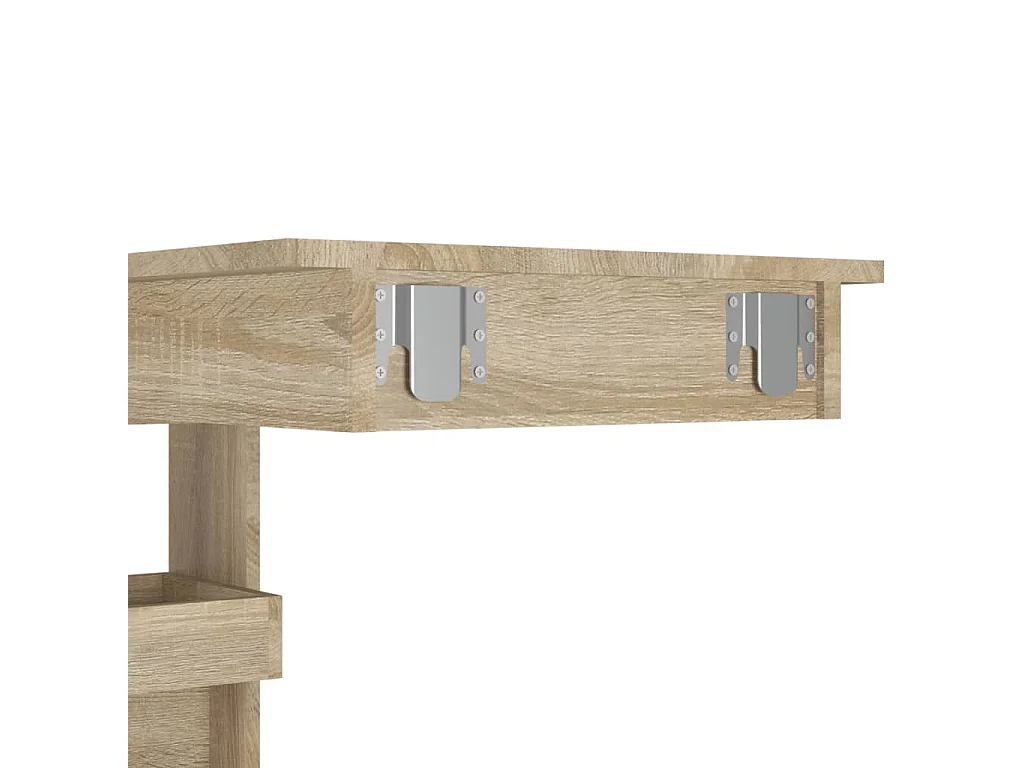 Mesa de bar de pared de roble Sonoma 102 x 45 x 103,5 cm Madera de ingeniería